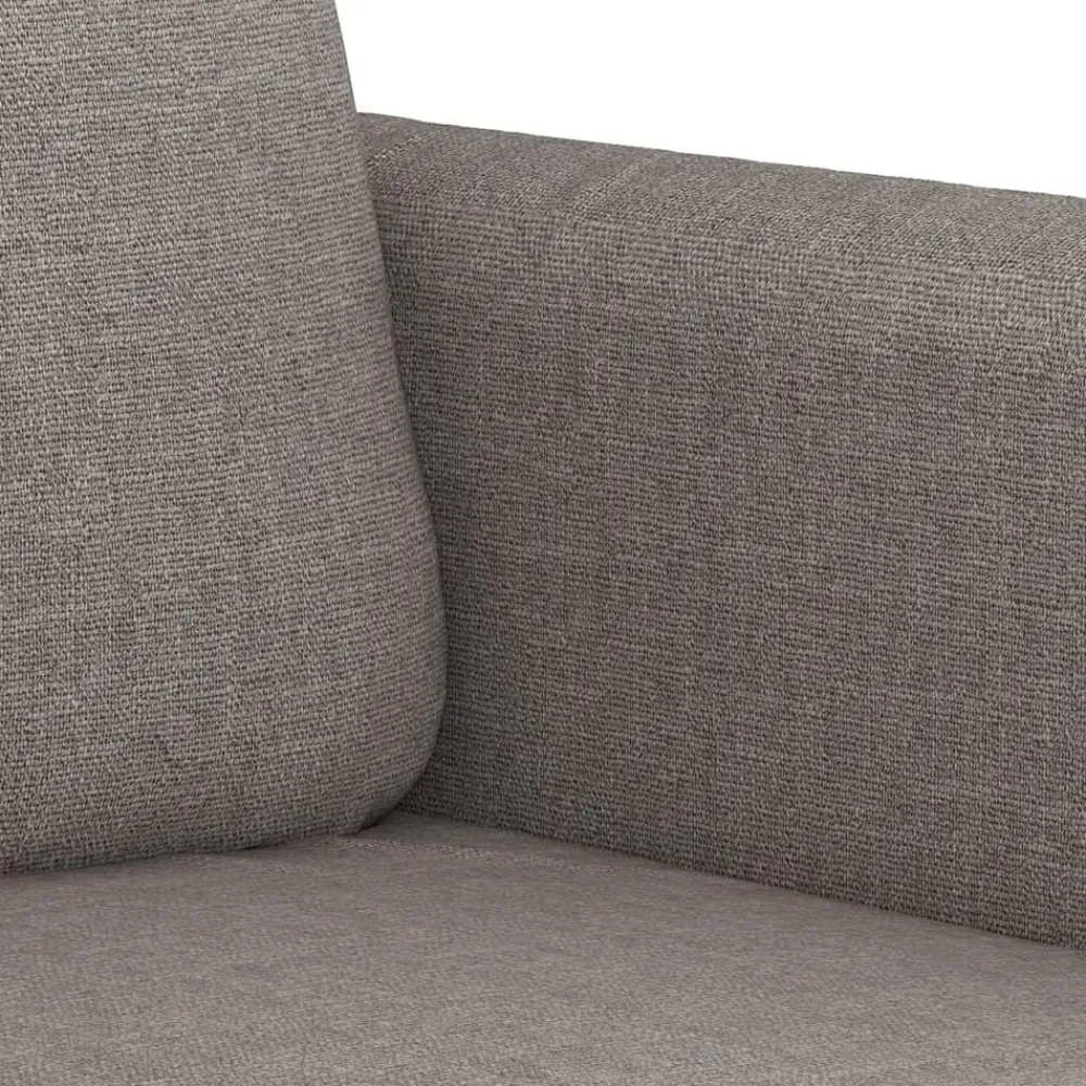 vidaXL Sofás-Juego de sofás con cojines 3 piezas tela gris taupe