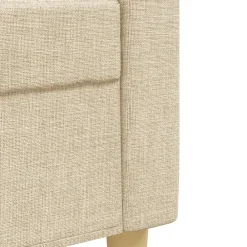 vidaXL Juego de sofás con cojines 3 piezas tela Crema New