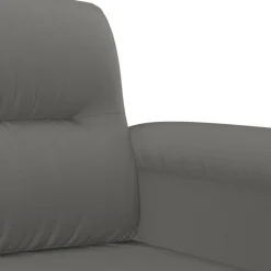 vidaXL Juego de sofás con cojines 3 piezas tela microfibra Gris oscuro Online