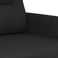vidaXL Juego de sofás con cojines 3 piezas tela Negro Sale