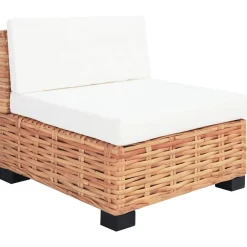 vidaXL Juego de sofás de 27 piezas ratán natural Hot