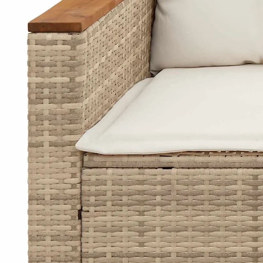 vidaXL Muebles De Jardín-Juego de sofás de jardín con cojines 3 pzas ratán PE