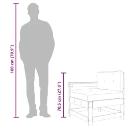 vidaXL Muebles De Jardín-Juego de sofás de jardín 3 pzas con cojines madera maciza