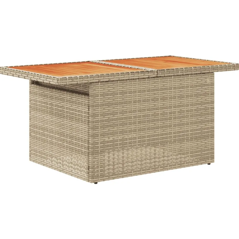 vidaXL Muebles De Jardín-Juego de sofás de jardín con cojines beige 8 pzas ratán PE