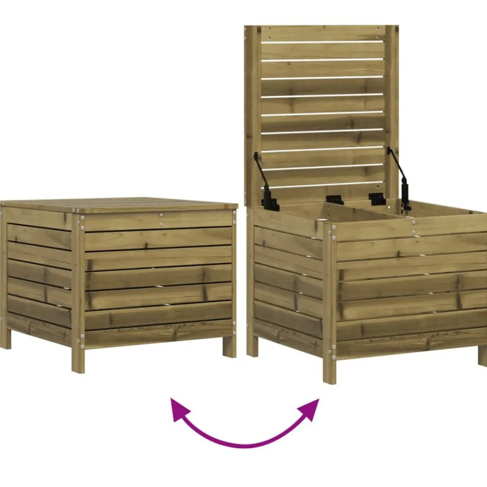 vidaXL Juego de sofás de jardín 7 pzas madera de pino impregnada Impregnado natural Outlet