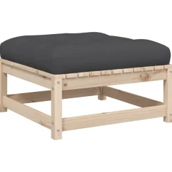 vidaXL Juego de sofás de jardín 6 pzas con cojines madera maciza pino Pino natural Online