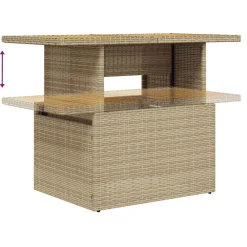 vidaXL Juego de sofás de jardín con cojines beige 8 pzas ratán PE beige y crema Outlet