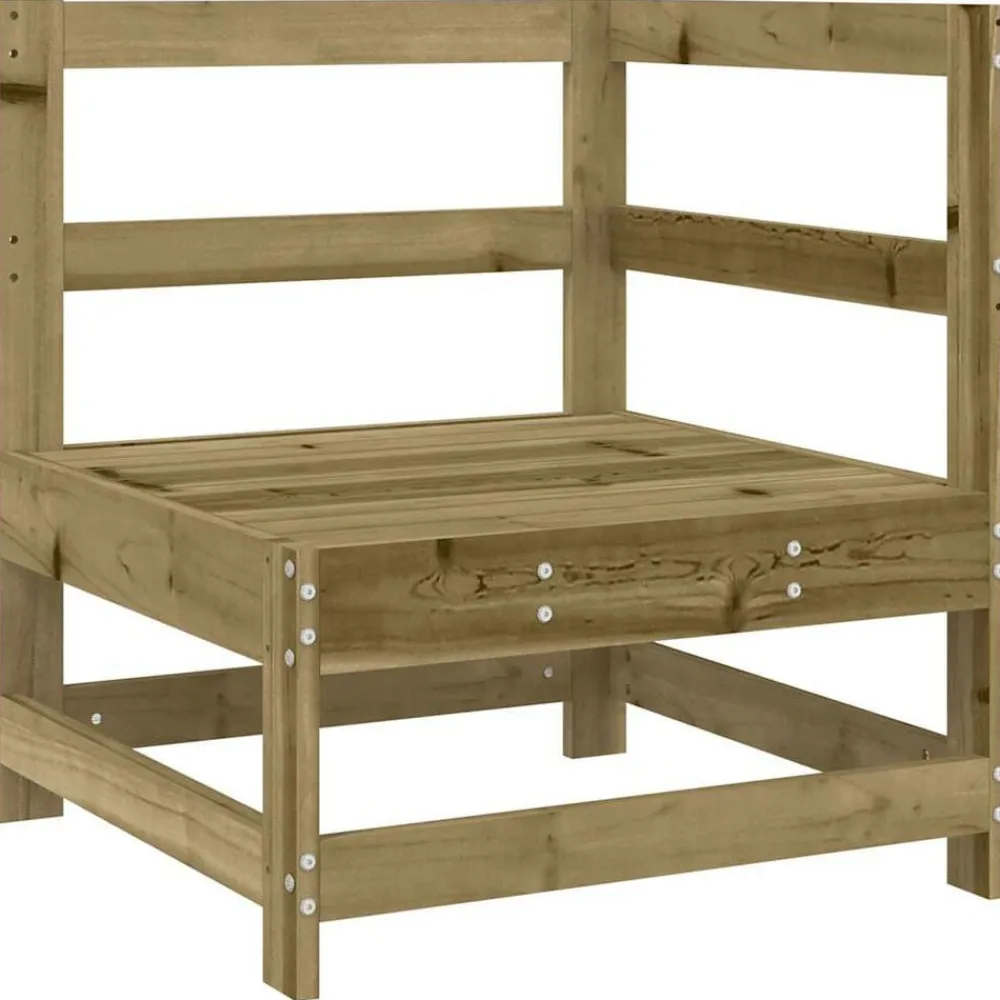 vidaXL Muebles De Jardín-Juego de sofás de jardín 8 pzas madera de pino impregnada