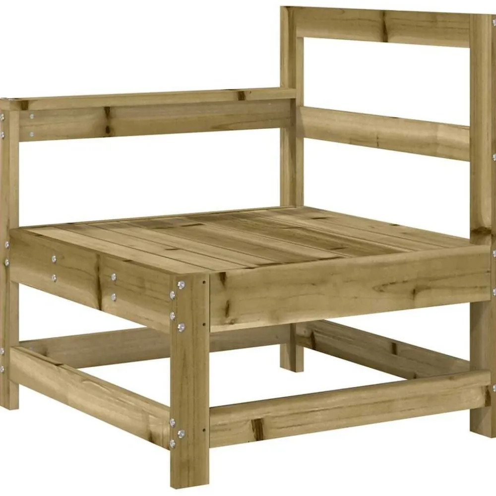 vidaXL Muebles De Jardín-Juego de sofás de jardín 8 pzas madera de pino impregnada