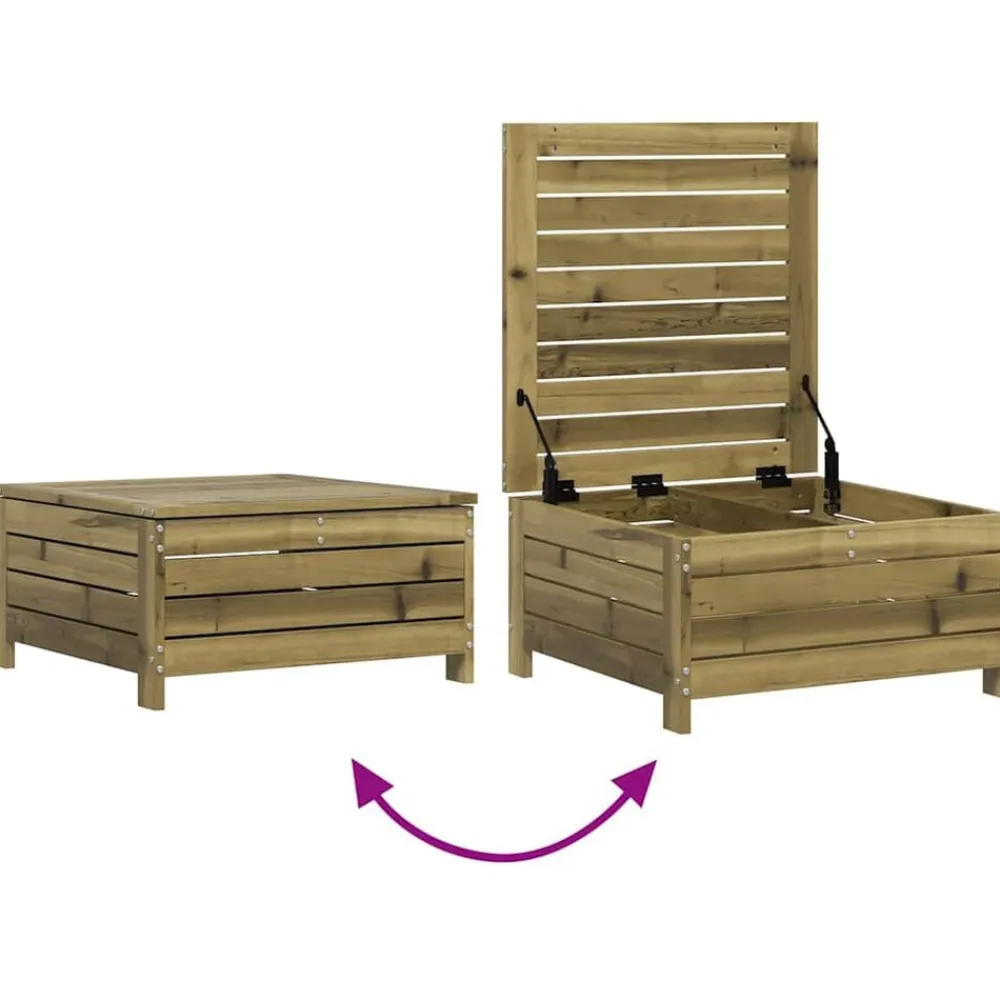 vidaXL Muebles De Jardín-Juego de sofás de jardín 8 pzas madera de pino impregnada