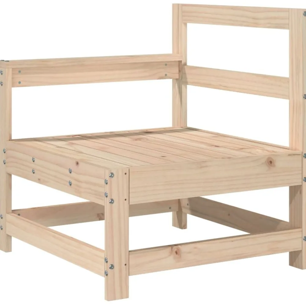 vidaXL Juego de sofás de jardín 8 pzas madera maciza de pino Outlet
