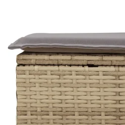vidaXL Juego de sofás jardín con cojines 5 pzas ratán sintético beige beige y gris Outlet