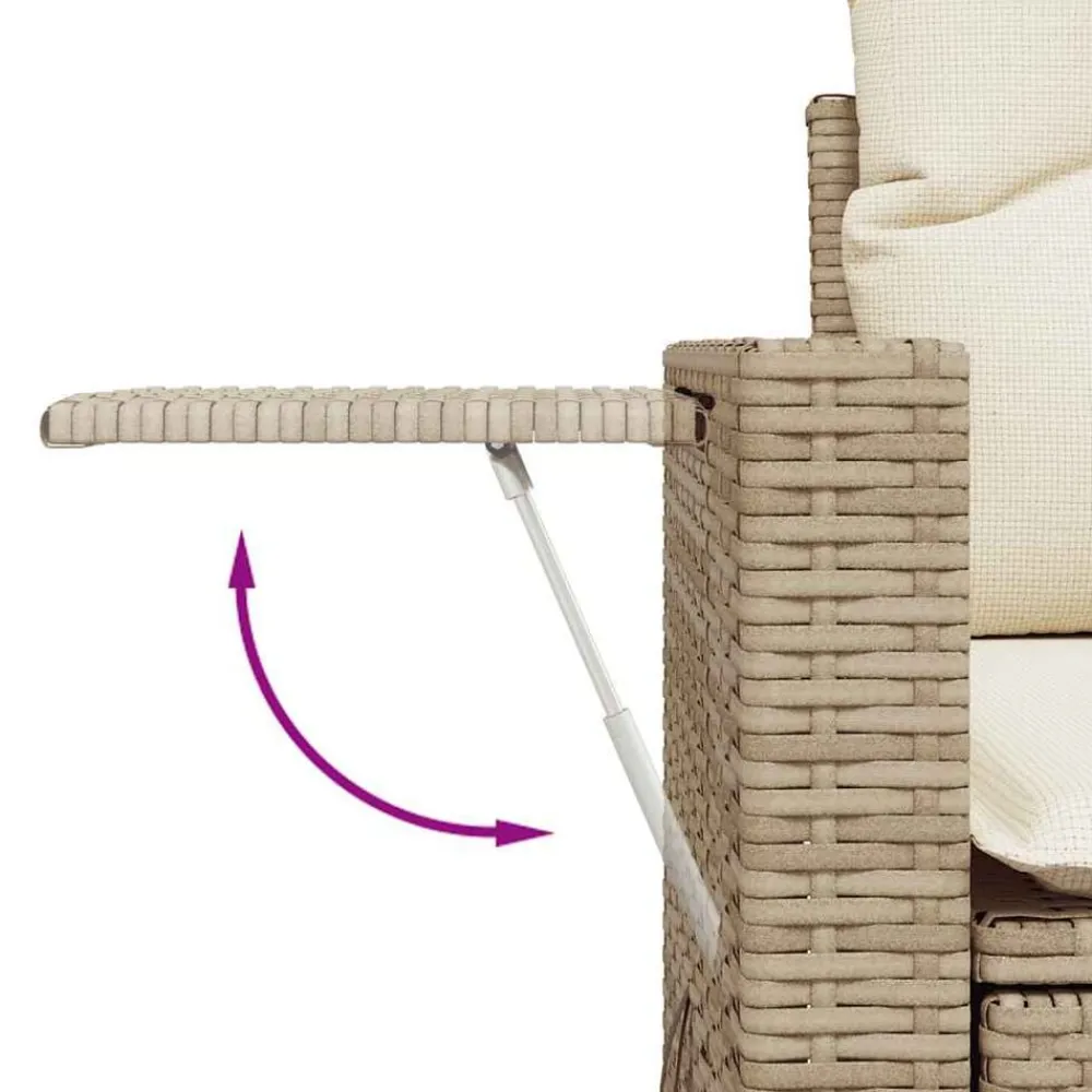 vidaXL Juego de sofás jardín con cojines beige 10 pzas ratán sintético beige y crema Best