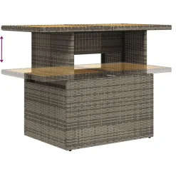 vidaXL Muebles De Jardín-Juego de sofás jardín con cojines 5 pzas ratán sintético