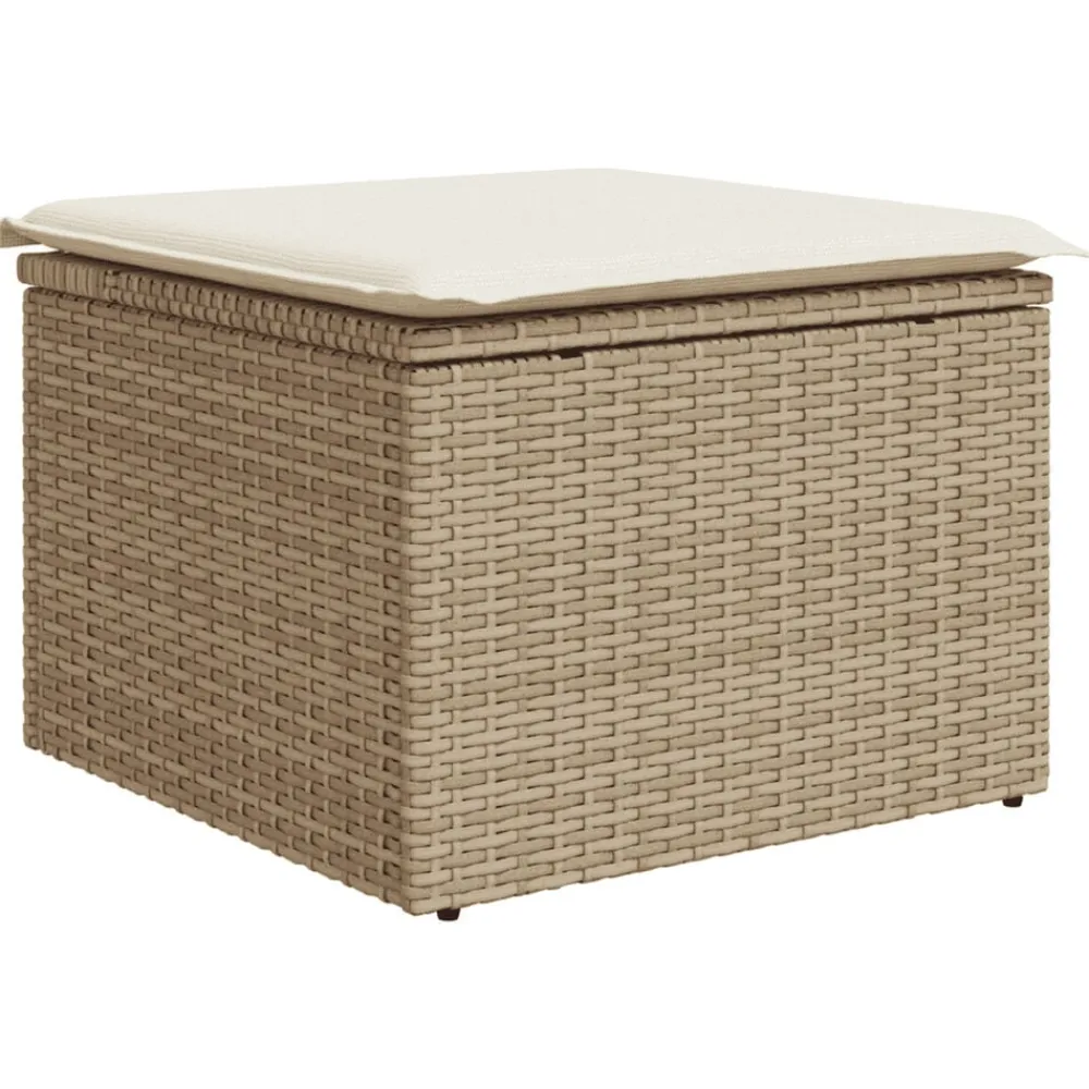 vidaXL Juego de sofás jardín con cojines 4 pzas ratán sintético beige beige y crema Sale