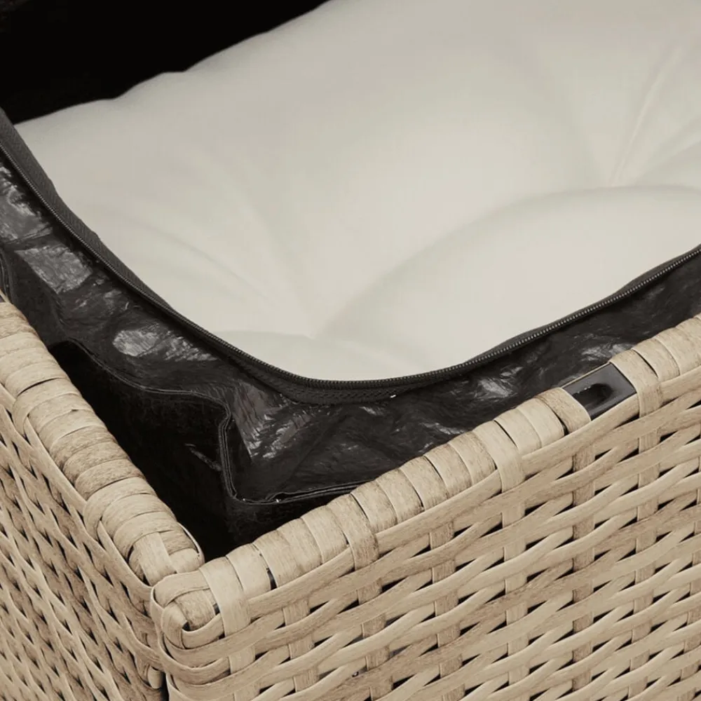 vidaXL Juego de sofás jardín con cojines 4 pzas ratán sintético beige beige y crema Sale