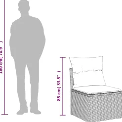 vidaXL Muebles De Jardín-Juego de sofás jardín con cojines 6 pzas ratán sintético beige