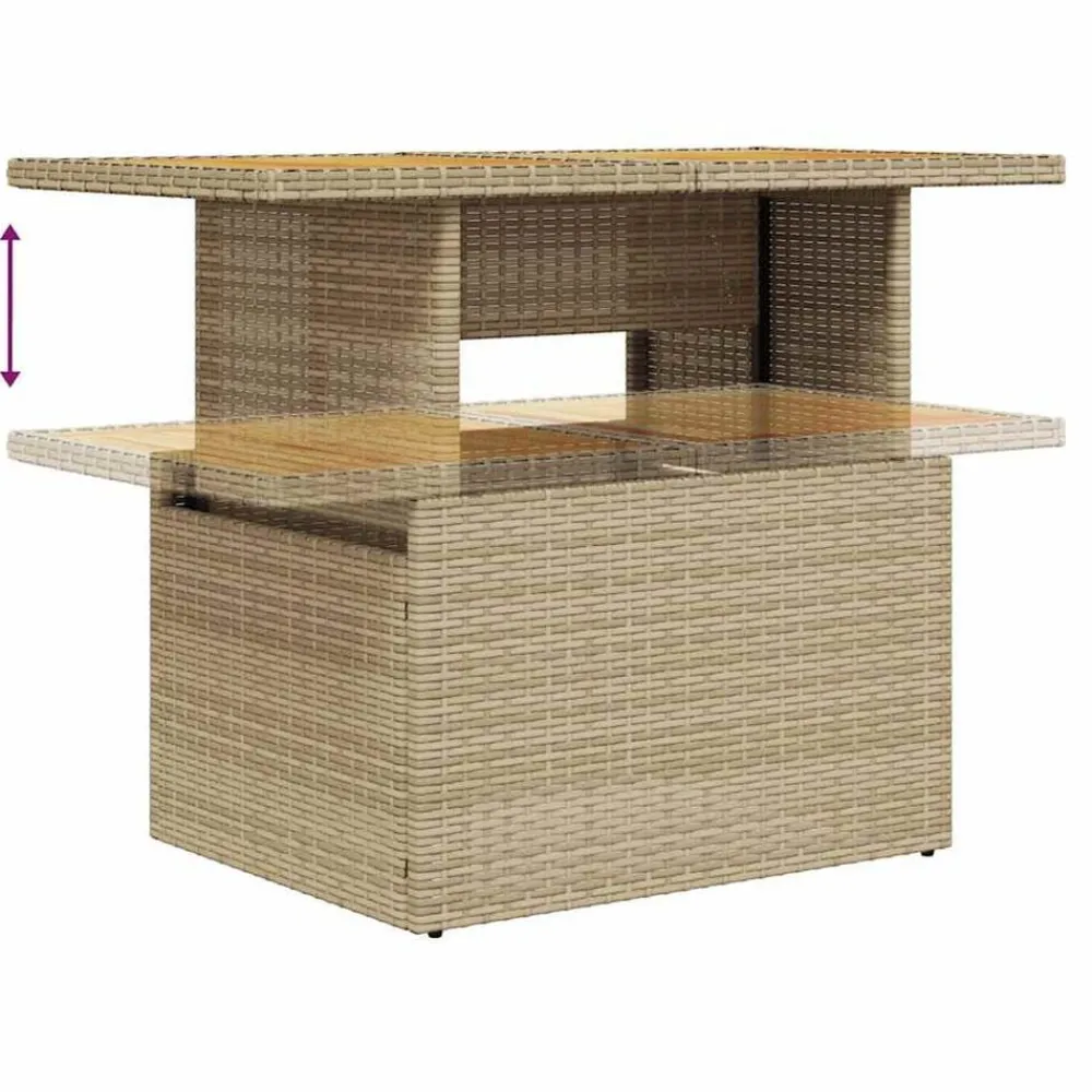 vidaXL Muebles De Jardín-Juego de sofás jardín con cojines 6 pzas ratán sintético beige