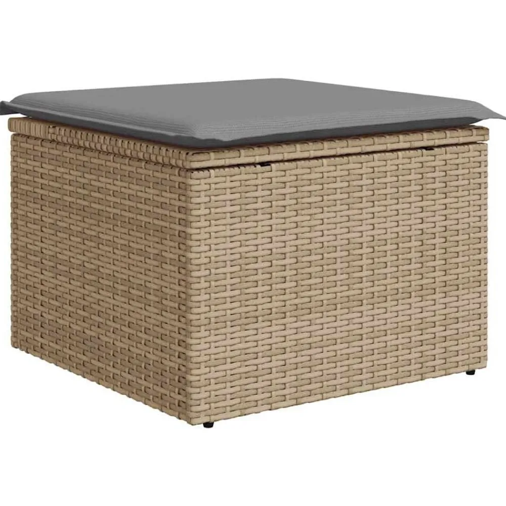 vidaXL Juego de sofás jardín con cojines 6 pzas ratán sintético beige beige y gris Hot