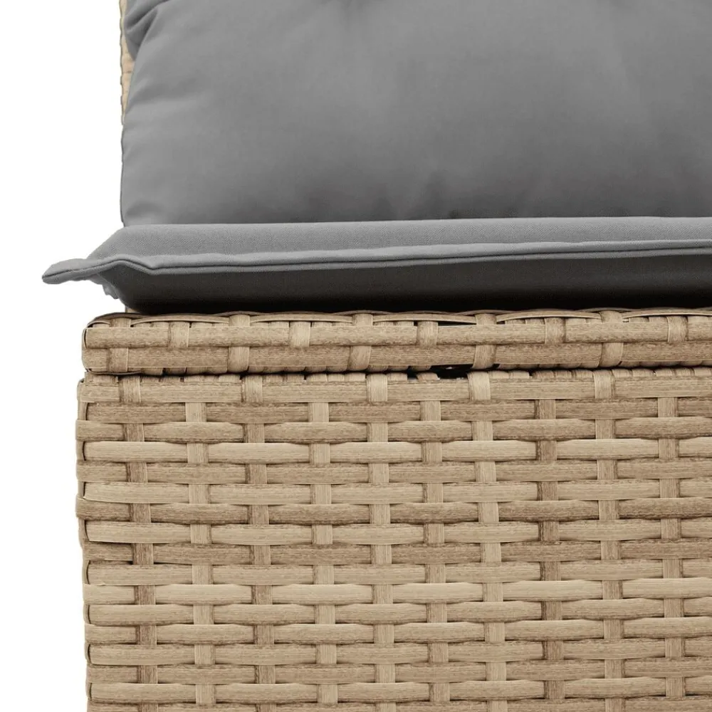 vidaXL Juego de sofás jardín con cojines beige 10 pzas ratán sintético beige y gris claro Best