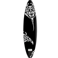 vidaXL Actividades Al Aire Libre-Juego de tabla de paddle surf inflable negra 305x76x15 cm