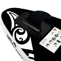 vidaXL Actividades Al Aire Libre-Juego de tabla de paddle surf inflable negra 305x76x15 cm