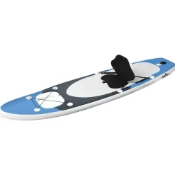 vidaXL Actividades Al Aire Libre-Juego de tabla paddle surf inflable azul 300x76x10 cm