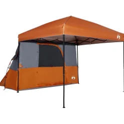 vidaXL Juego de Tienda de Camping 2 pcs Tafetán y Tela Naranja New