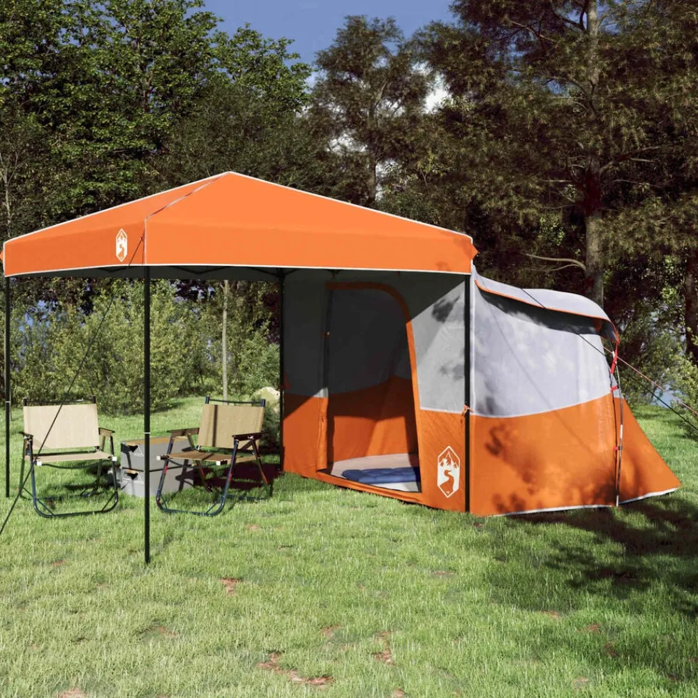 vidaXL Juego de Tienda de Camping 2 pcs Tafetán y Tela Naranja New