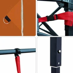 vidaXL Juego de Tienda de Camping 2 pcs Tafetán y Tela Naranja New