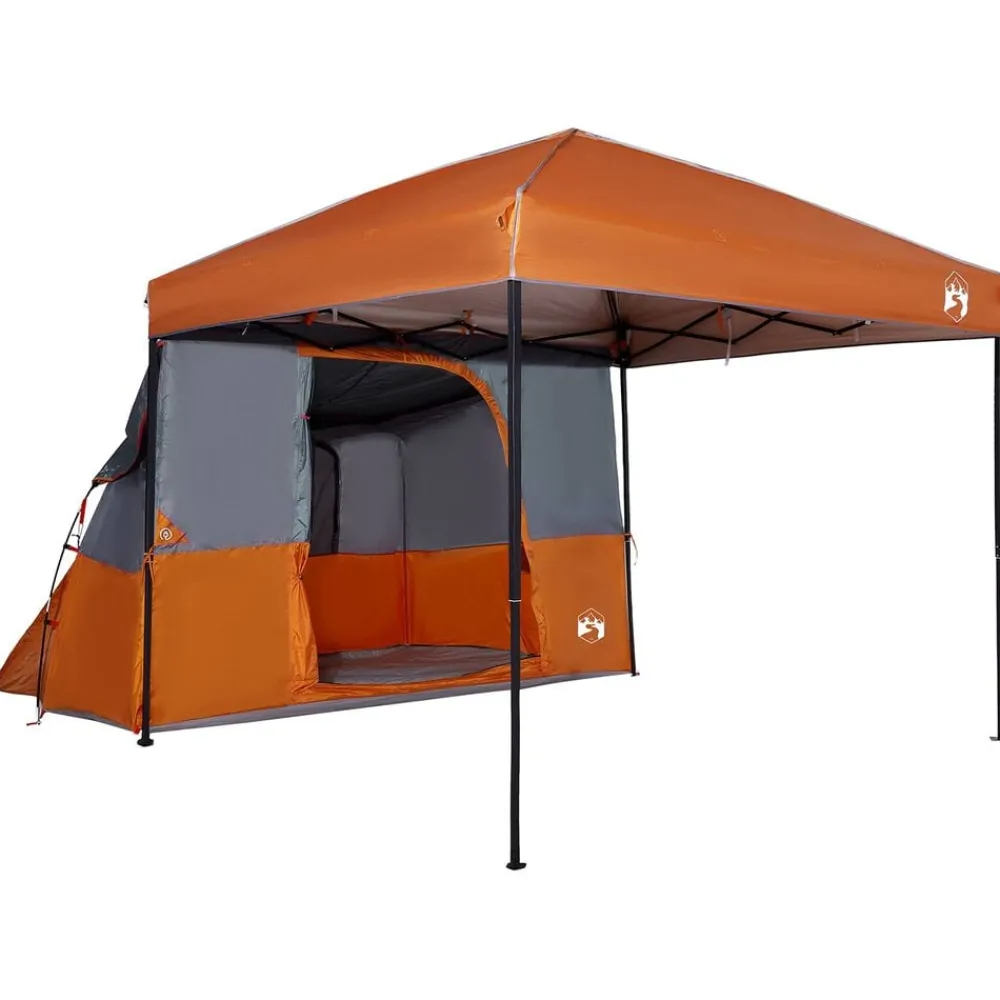 vidaXL Juego de Tienda de Camping 2 pcs Tafetán y Tela Naranja New