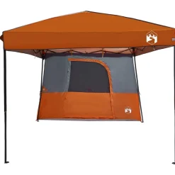 vidaXL Juego de Tienda de Camping 2 pcs Tafetán y Tela Naranja New