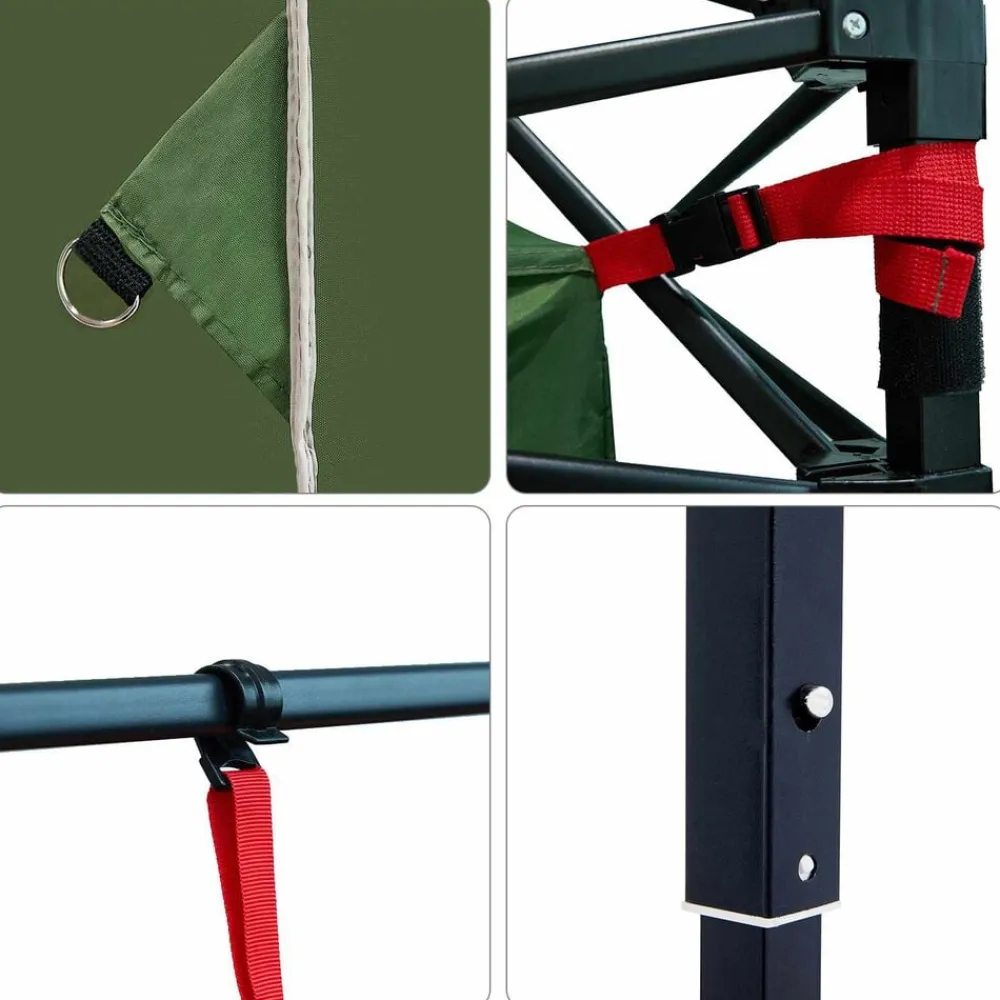 vidaXL Actividades Al Aire Libre-Juego de Tienda de Camping con techo 2 pcs Tafetán y Tela