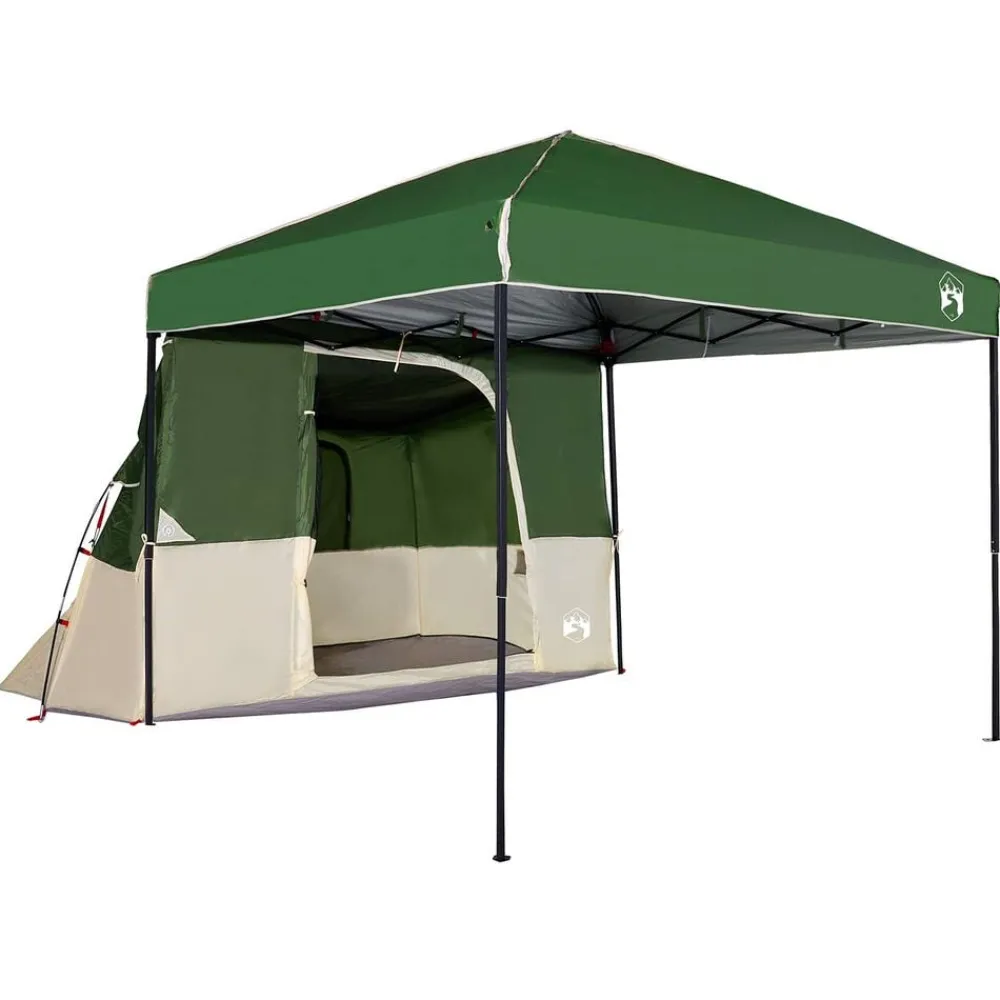 vidaXL Actividades Al Aire Libre-Juego de Tienda de Camping con techo 2 pcs Tafetán y Tela