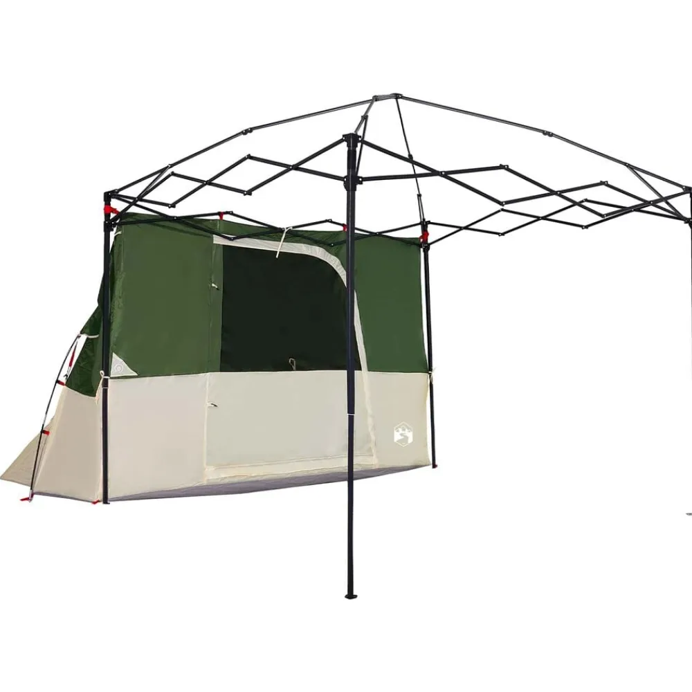 vidaXL Actividades Al Aire Libre-Juego de Tienda de Camping con techo 2 pcs Tafetán y Tela