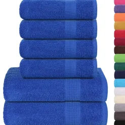 vidaXL Ropa De Casa-Juego de toallas FROGN 6 piezas 360 g/m²
