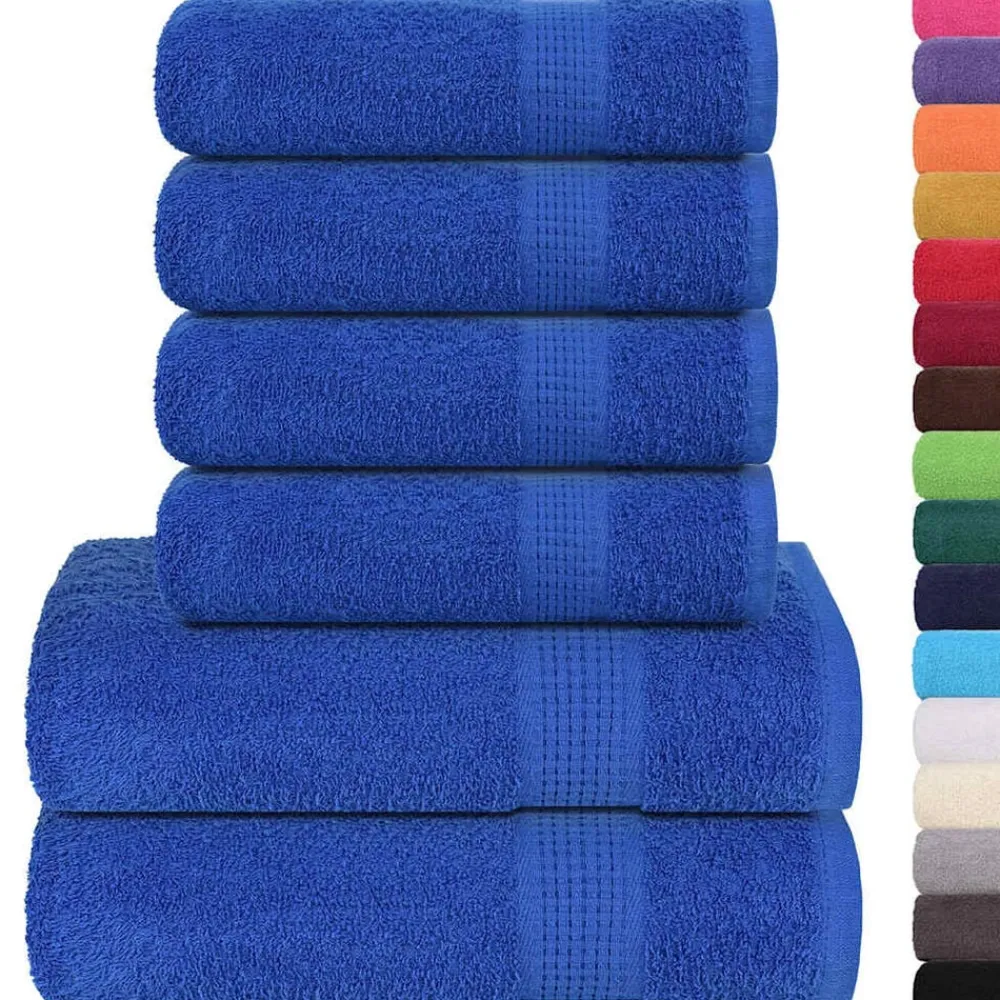 vidaXL Ropa De Casa-Juego de toallas FROGN 6 piezas 360 g/m²