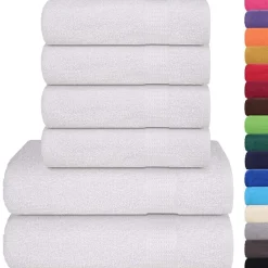 vidaXL Ropa De Casa-Juego de toallas FROGN 6 piezas 360 g/m²