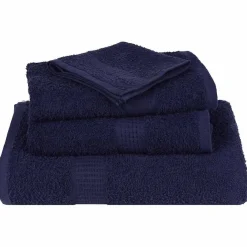 vidaXL Juego de toallas FROGN 6 piezas 360 g/m² Azul marino Online