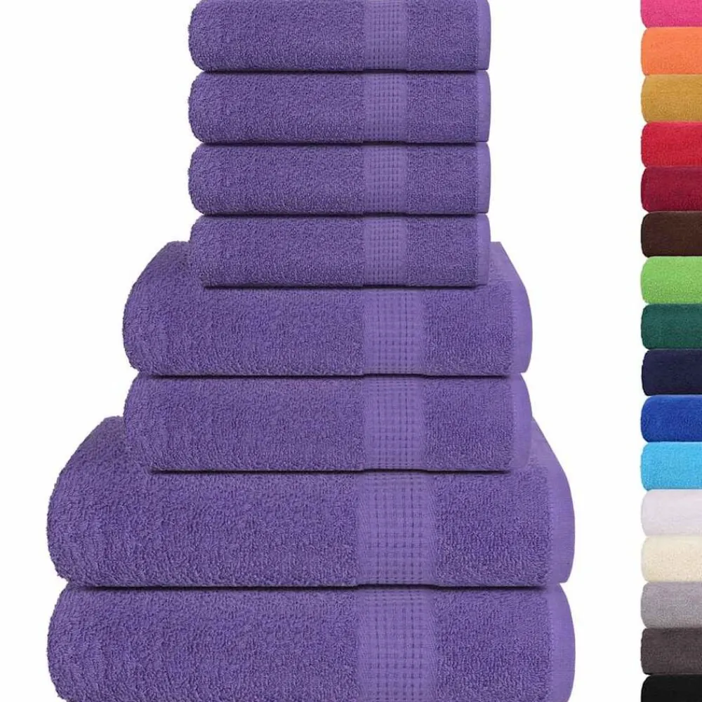 vidaXL Ropa De Casa-Juego de toallas FROGN 8 piezas 360 g/m²