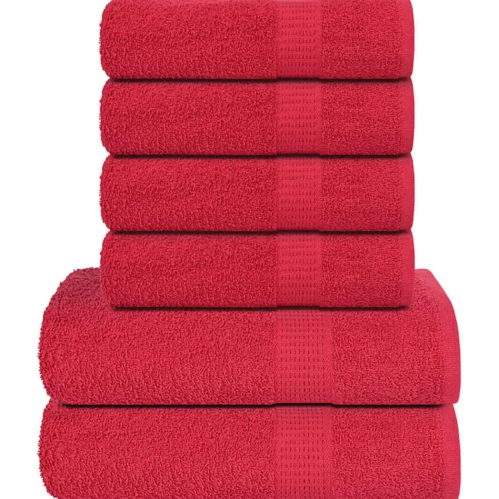 vidaXL Ropa De Casa-Juego de toallas FROGN 6 piezas 360 g/m²