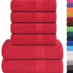 vidaXL Ropa De Casa-Juego de toallas FROGN 6 piezas 360 g/m²