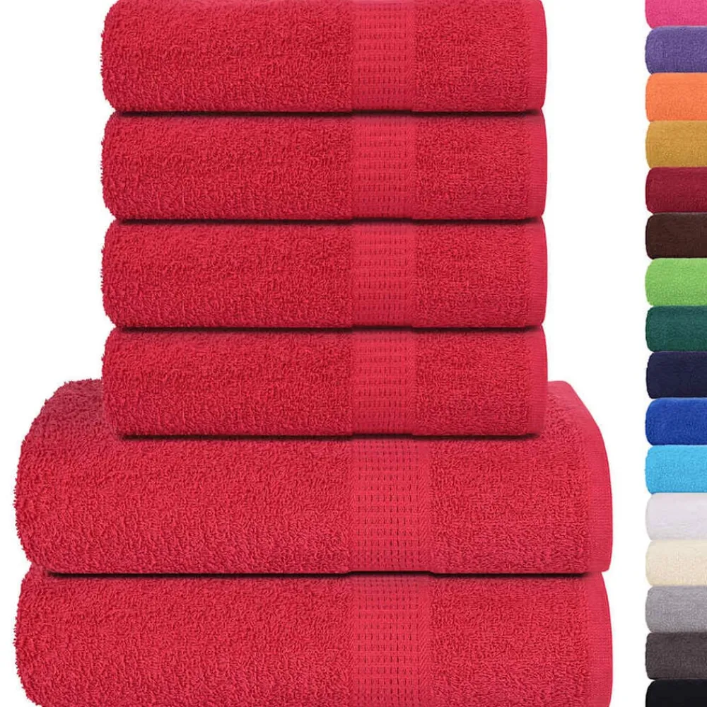 vidaXL Ropa De Casa-Juego de toallas FROGN 6 piezas 360 g/m²