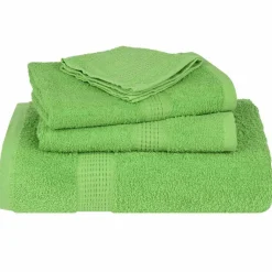 vidaXL Juego de toallas FROGN de 6 piezas 360 g/m² Verde manzana Discount