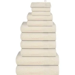 vidaXL Ropa De Casa-Juego de toallas FROGN de 12 piezas color 360 g/m²