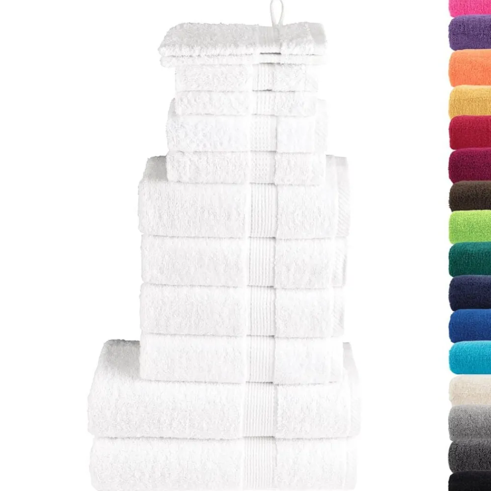 vidaXL Ropa De Casa-Juego de toallas premium SOLUND 12 unidades 600 gsm