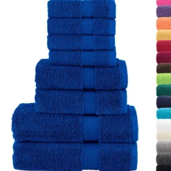 vidaXL Ropa De Casa-Juego de toallas premium SOLUND 8 unidades 600 gsm
