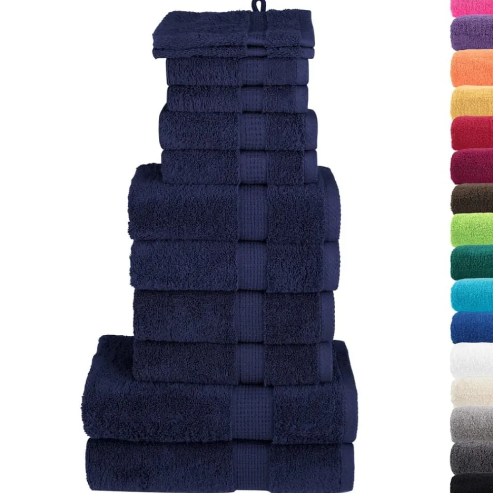 vidaXL Ropa De Casa-Juego de toallas premium SOLUND 12 unidades 600 gsm