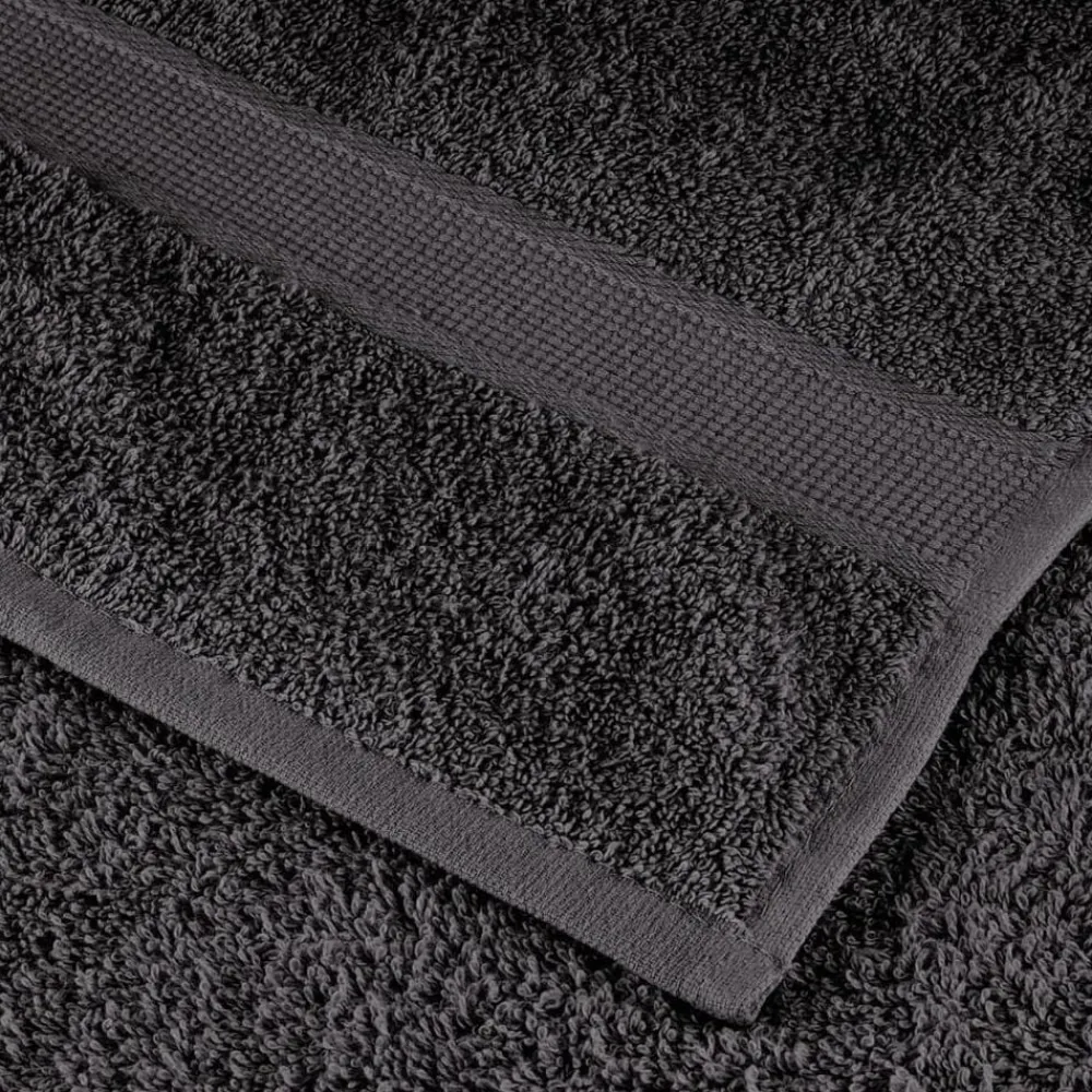 vidaXL Juego de toallas premium SOLUND 8 unidades 600 gsm Antracita Clearance