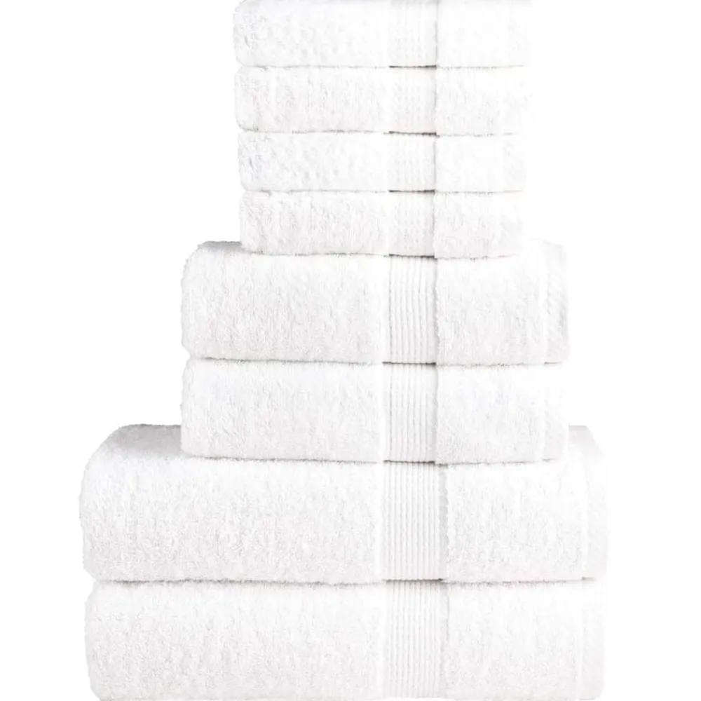 vidaXL Ropa De Casa-Juego de toallas premium SOLUND 8 unidades 600 gsm